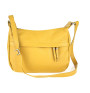 Leather Messenger Bag 392 mustard Made in Italy