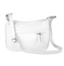 Leather Messenger Bag 392 white Made in Italy