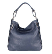 Leather shoulder bag 390 dark blue