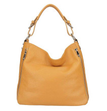 Borsa a spalla in vera pelle 390 cognac