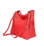 Leather shoulder bag 390 red