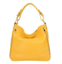 Borsa a spalla in vera pelle 390 senape