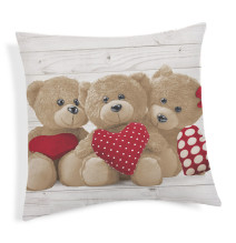 Pillowcase Teddy Bear red 40x40 cm Made in Italy