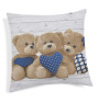 Pillowcase Teddy Bear blue 40x40 cm Made in Italy