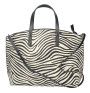 Woman Leather Handbag MI423 zebra Made in Italy