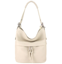 Leather Shoulder Bag 631 beige