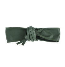 Genuine Leather sash belt 839 dark green