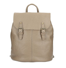 Leather backpack MI202 taupe Made in Italy 