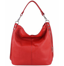 Borsa a spalla in vera pelle 981 Made in Italy rosso