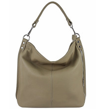 Leather shoulder bag 981 Made in Italy taupe
