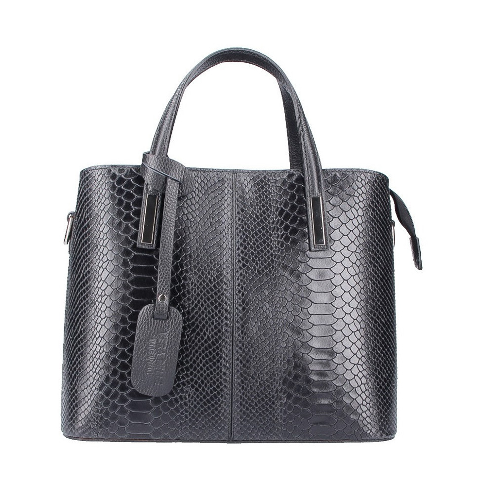 Genuine Leather Handbag 960 black