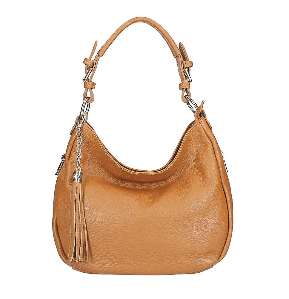 Echt Leder Schultertasche 210 Made in Italy cognac