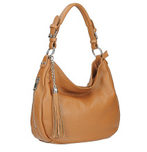 Echt Leder Schultertasche 210 Made in Italy schwarz