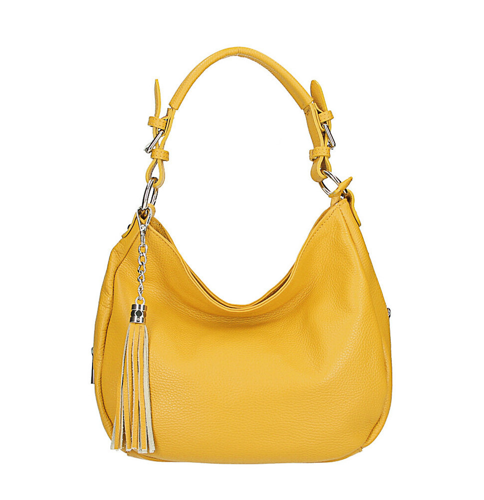 Echt Leder Schultertasche 210 Made in Italy senf