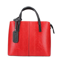 Genuine Leather Handbag 960 red