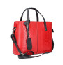 Červená kožená kabelka 960