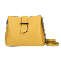 Leder Handtasche MI211 senf Made in Italy