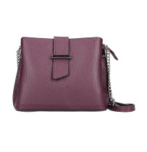 Leder Handtasche MI211 bordeaux Made in Italy