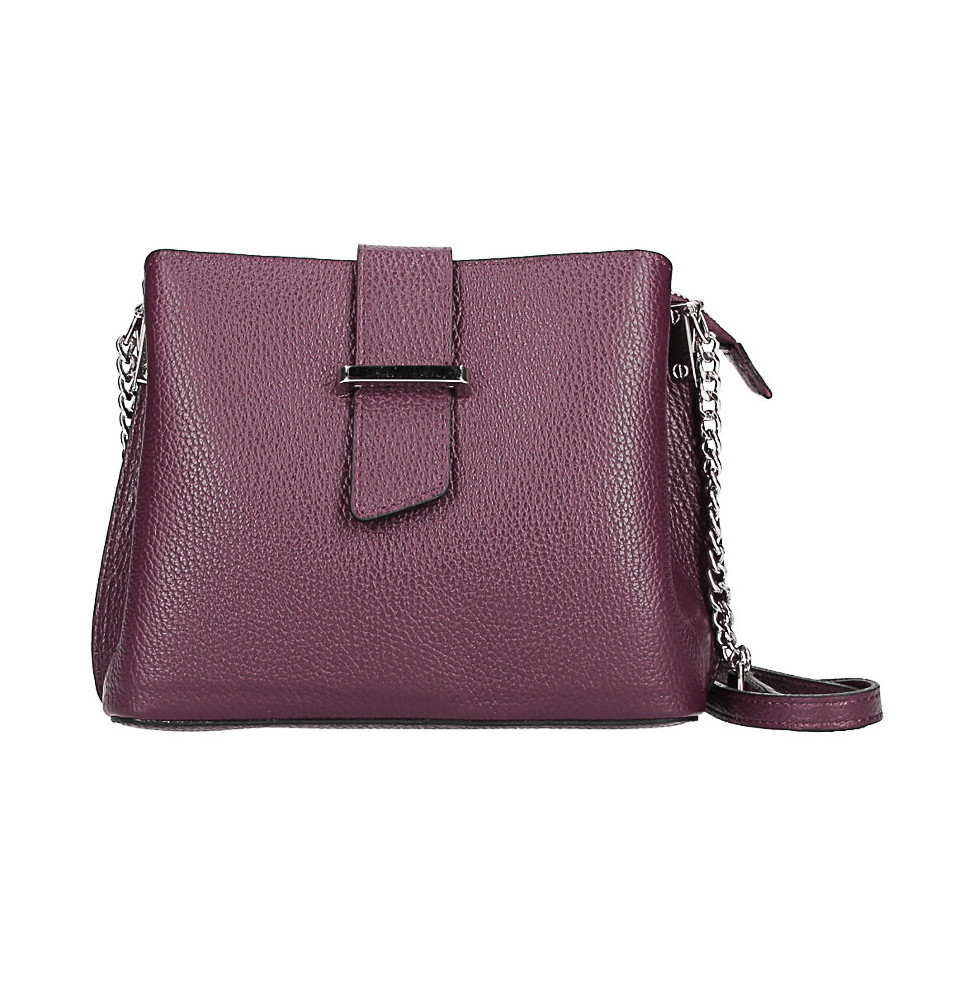 Leder Handtasche MI211 bordeaux Made in Italy