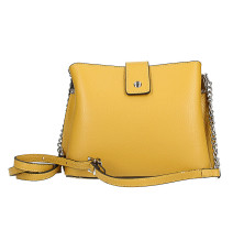 Genuine Leather Shoulder Bag MI211 bordeaux Made in Italy