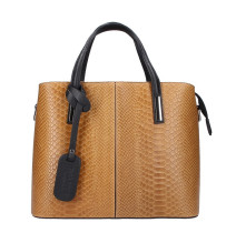 Genuine Leather Handbag 960 cognac
