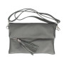 Genuine Leather Handbag 668 dark gray Made in Italy