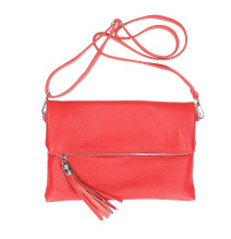 Genuine Leather Handbag 668 red Made in Italy