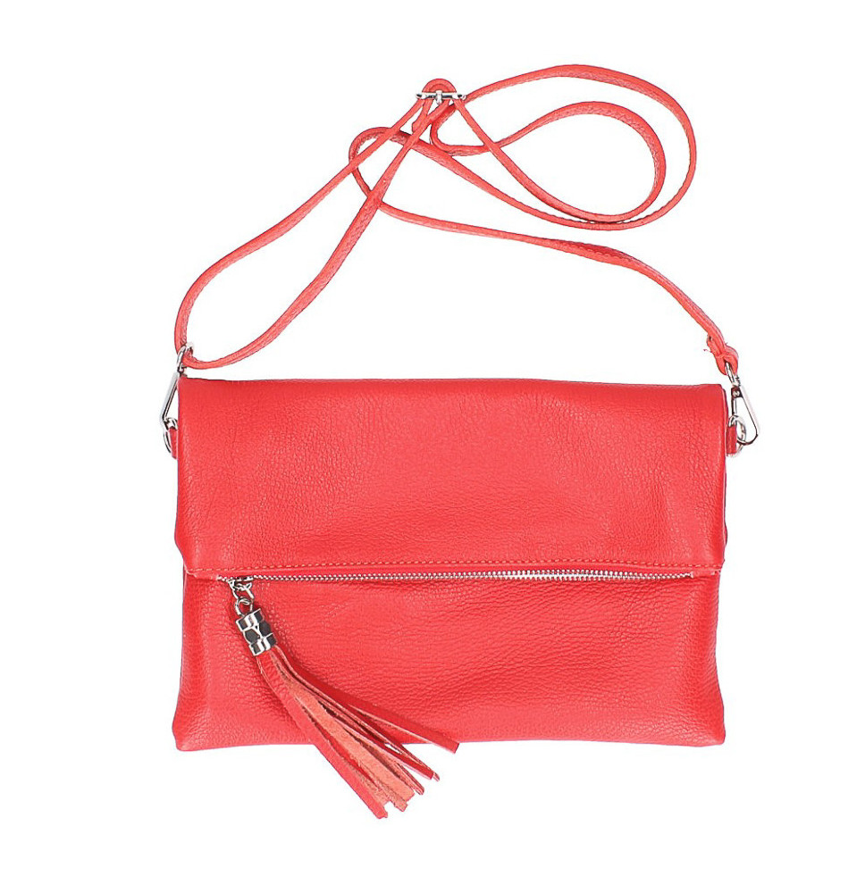 Bőr kézitáska 668 piros Készült Olaszországban