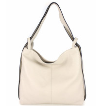 Echt Leder Schultertasche 579 beige Made in Italy