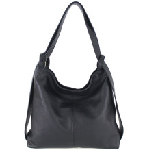 Kožená kabelka na rameno 579 černá Made in Italy