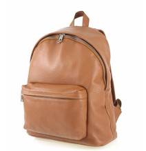 Leather backpack MI410 cognac Made in Italy