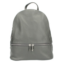 Leather backpack MI1084 dark gray Made in Italy