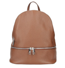 Leather backpack MI1084 brown Made in Italy