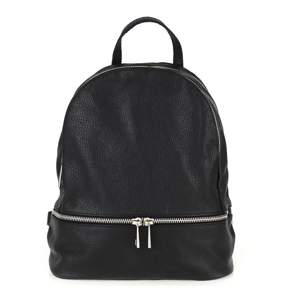 Leather backpack MI1084 black Made in Italy