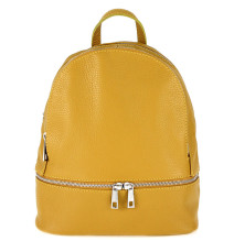 Leather backpack MI1084 mustard Made in Italy