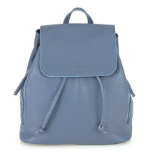 Leather backpack 420 ceruleo Made in Italy