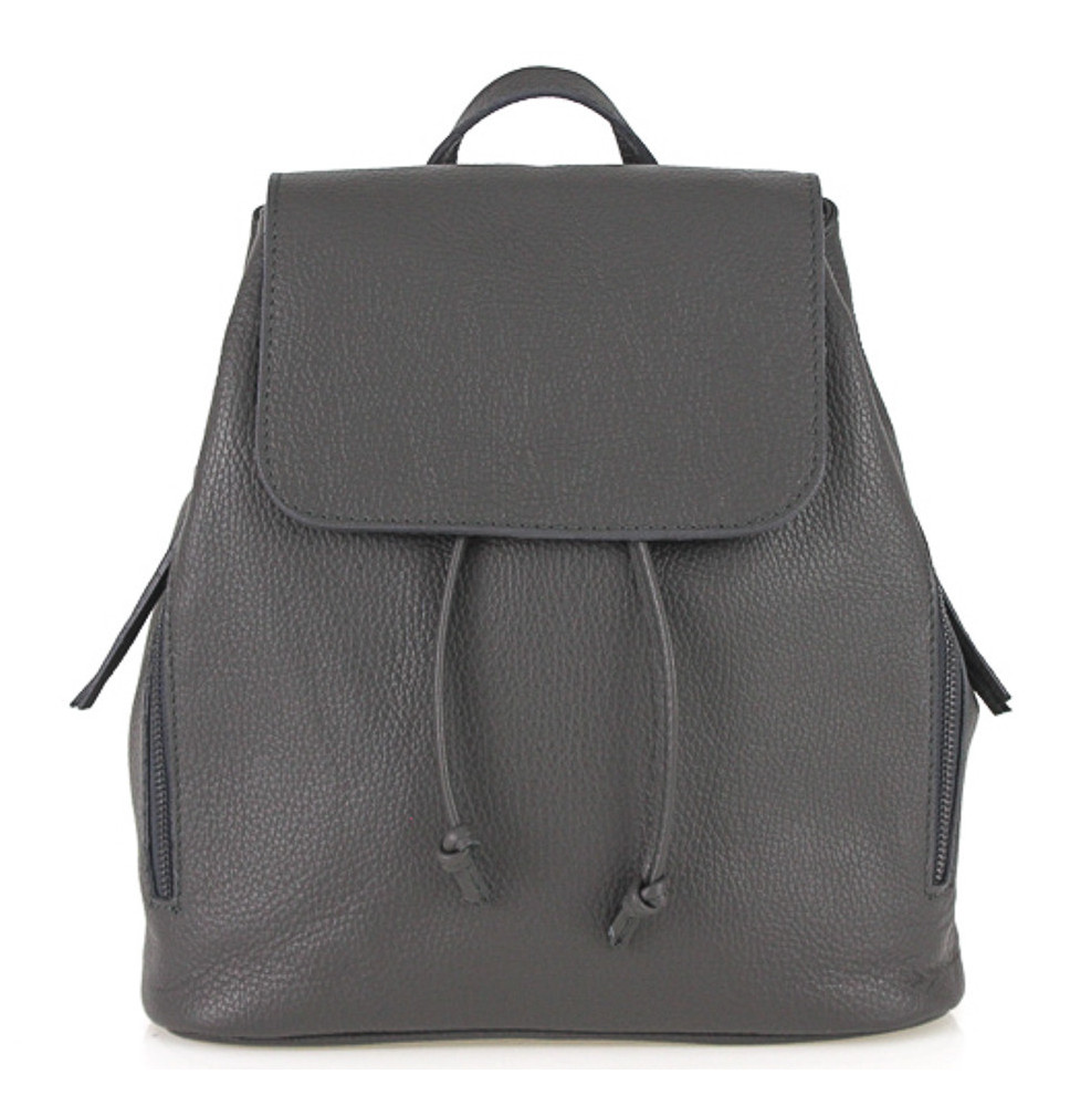Leather backpack 420 dark gray Made in Italy