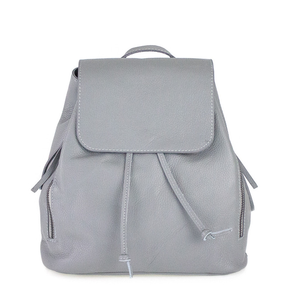 Dámský kožený batoh 420 šedý Made in Italy