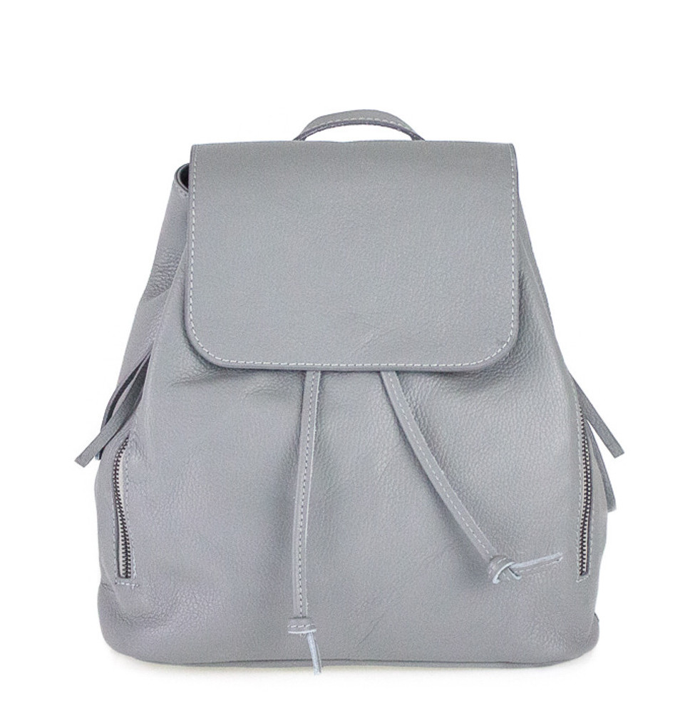 Leather backpack 420 gray Made in Italy