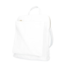 Leather backpack MI899 white Made in Italy