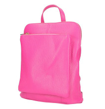 Leather backpack MI899 fuxia Made in Italy