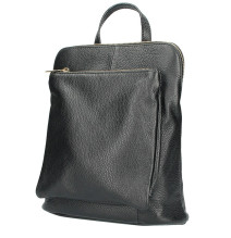 Leather backpack MI899 black Made in Italy