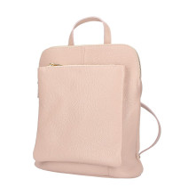 Kožený batoh MI899 pudrově růžový Made in Italy
