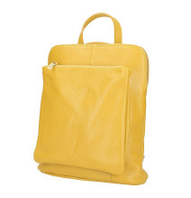 Leather backpack MI899 mustard Made in Italy
