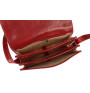 Leather messenger bag MI896 red Made in Italy