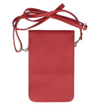 Leather strap pocket for Mobile MI895 orange Made in Italy