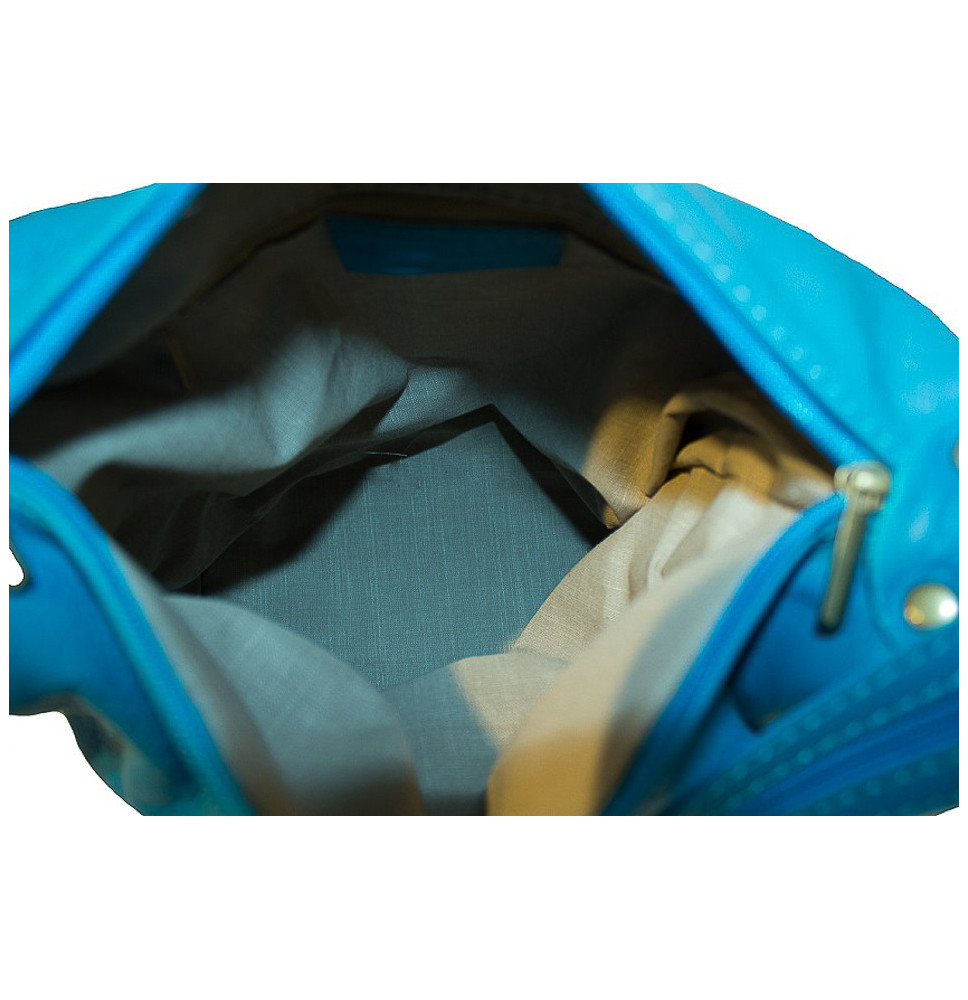 Dámska kožená kabelka/batoh 1201 fuchsia Made in Italy