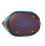 Dámska kožená kabelka/batoh 1201 tmavě modrá Made in Italy