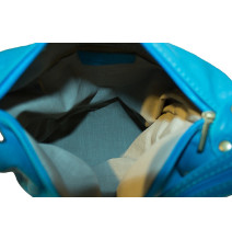 Dámska kožená kabelka/batoh 1201 koňaková Made in Italy