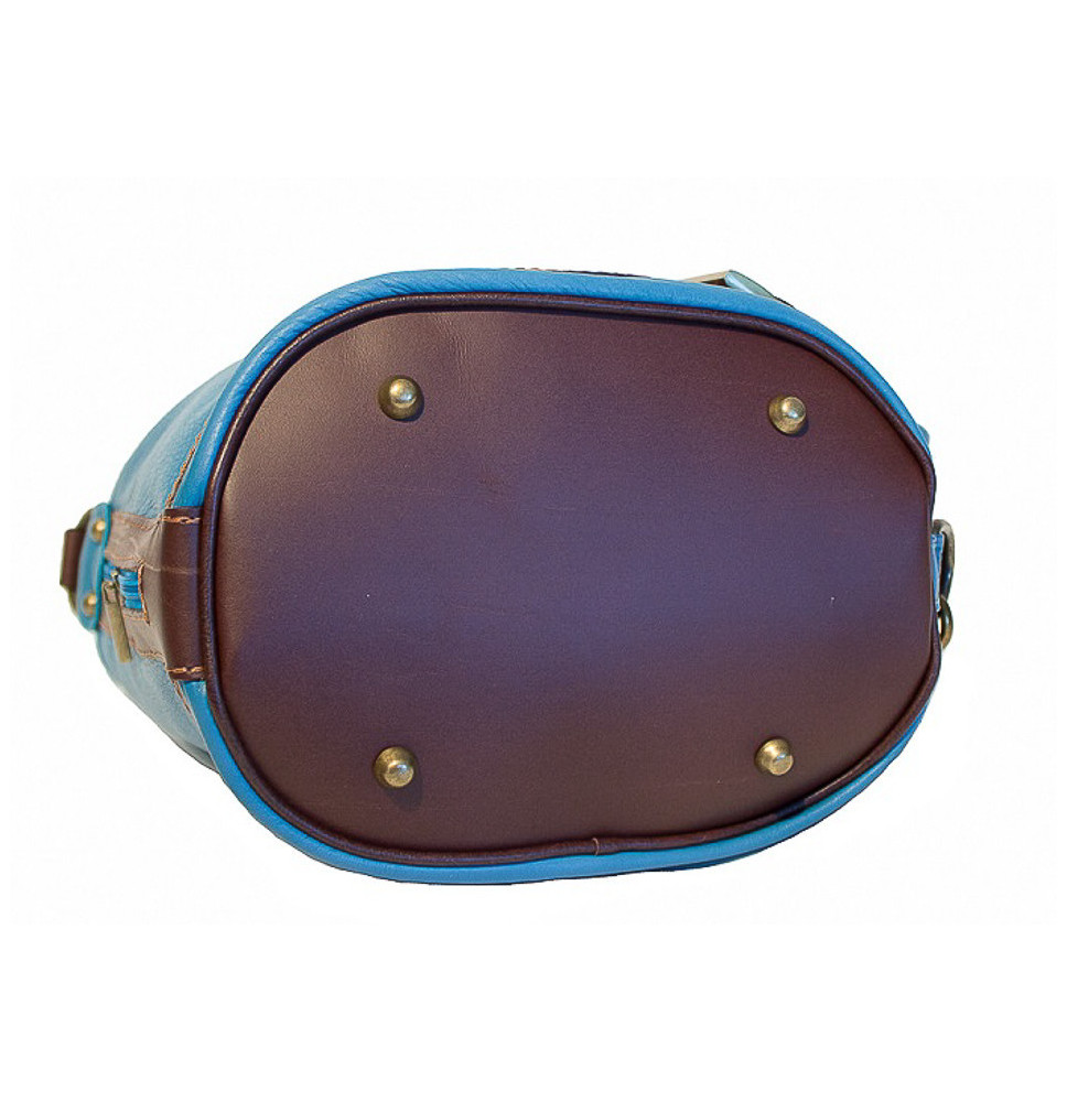 Dámska kožená kabelka/batoh 1201 okrová Made in Italy